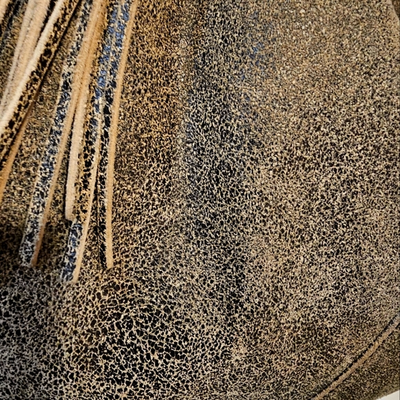 PASION ARGENTINA Dist. Olive Brn Tassel Satchel LG. Handbag - Picture 7 of 11